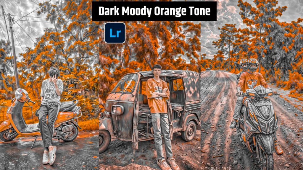 Dark Moody Orange Tone Lightroom Preset